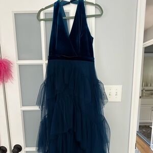 BCBG Tulle Maxi Halter Dress